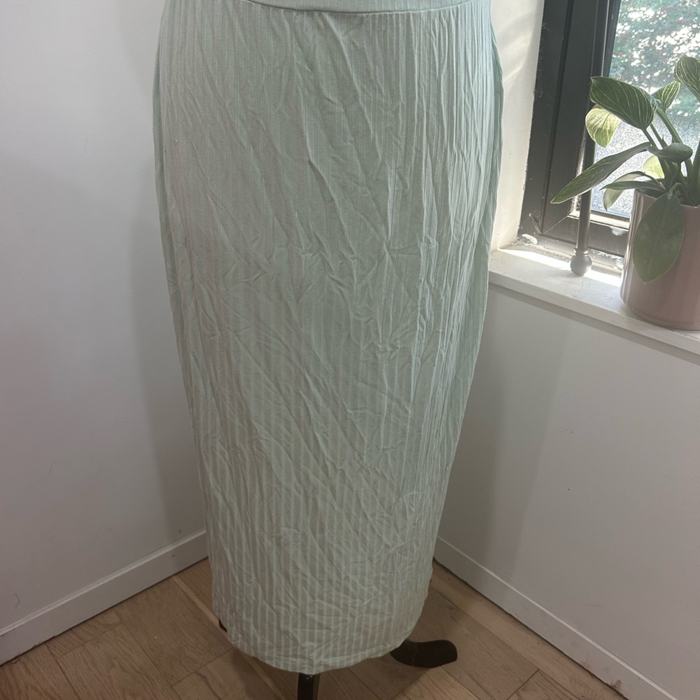 Daily Ritual mint Pencil Maxi Skirt
